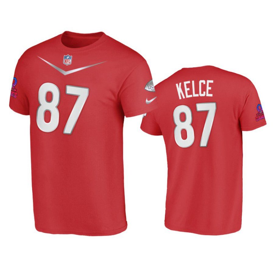 chiefs travis kelce red 2023 pro bowl afc t shirt