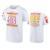 chiefs travis kelce white 8 time afc west division champs t shirt