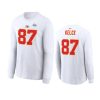 chiefs travis kelce white super bowl lvii long sleeve t shirt