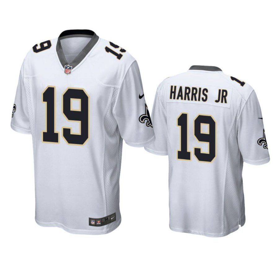 chris harris jr saints white game jersey