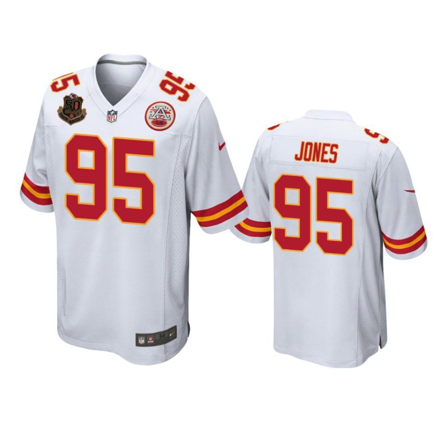 chris jones chiefs white 50th anniversary of operation linebacker jersey