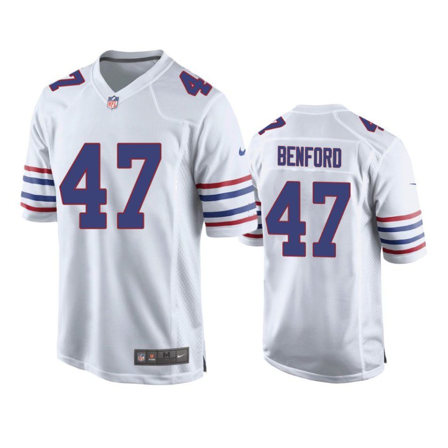 christian benford bills alternate game white jersey