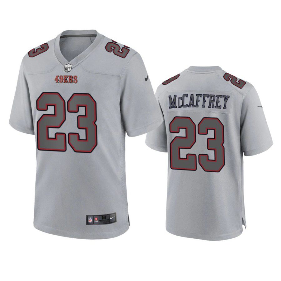 christian mccaffrey 49ers gray atmosphere fashion game jersey