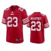 christian mccaffrey 49ers scarlet game jersey