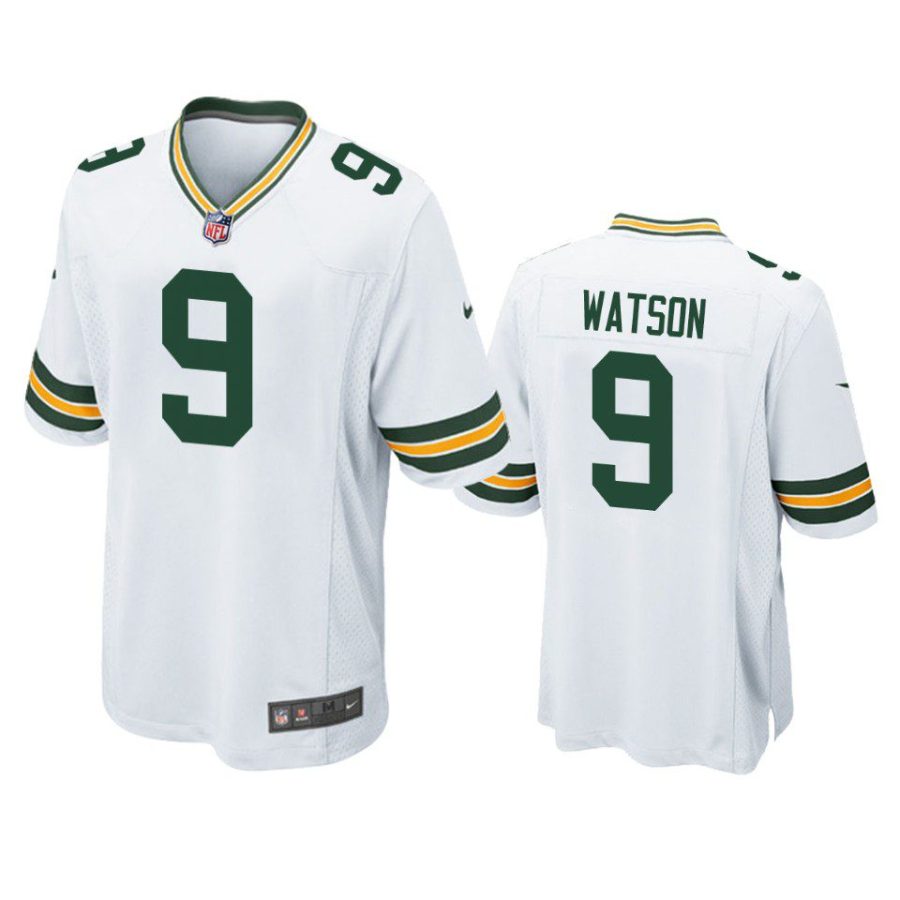 christian watson packers white game jersey