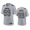 clelin ferrell raiders gray atmosphere fashion game jersey