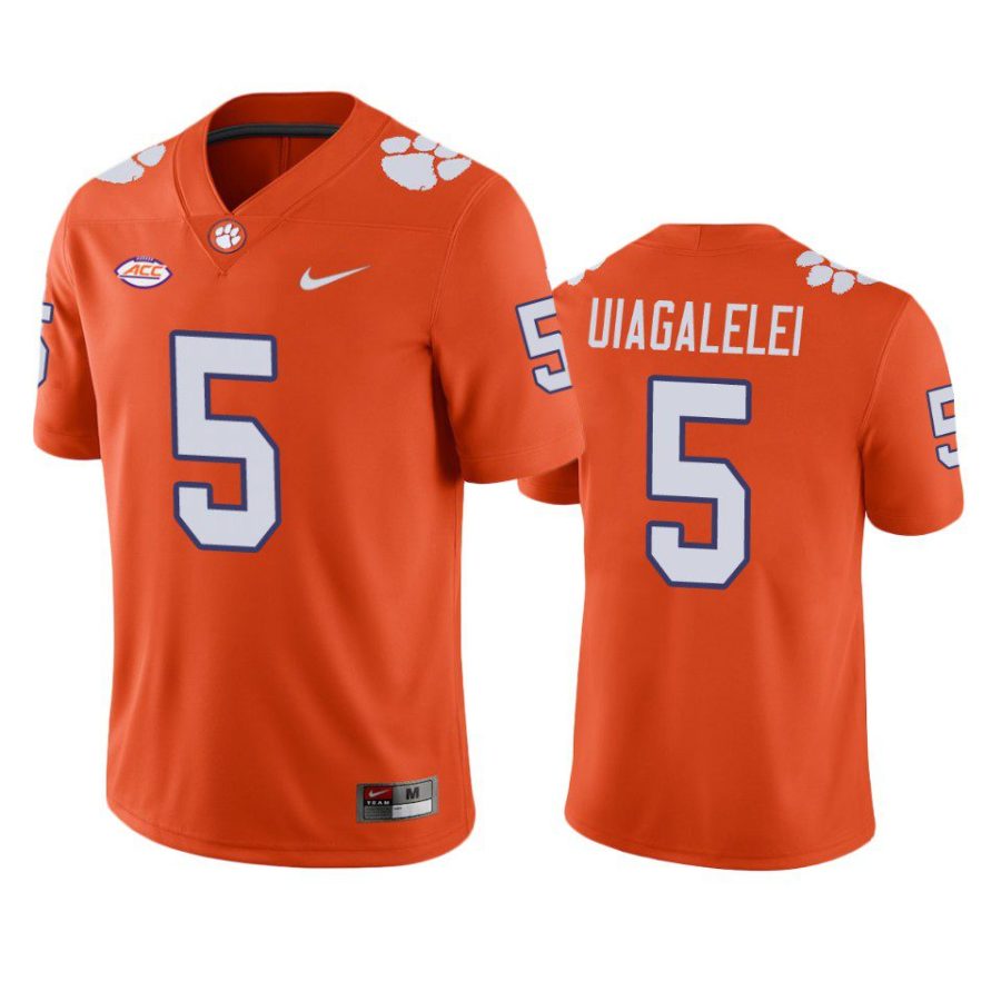 clemson tigers dj uiagalelei orange game jersey