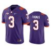 clemson tigers xavier thomas purple game jersey