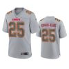 clyde edwards helaire chiefs gray atmosphere fashion game jersey