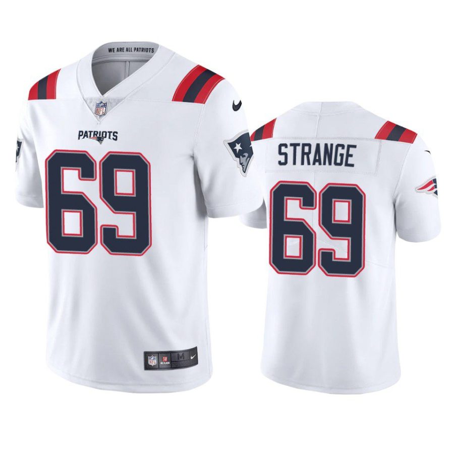 cole strange patriots jersey white vapor limited