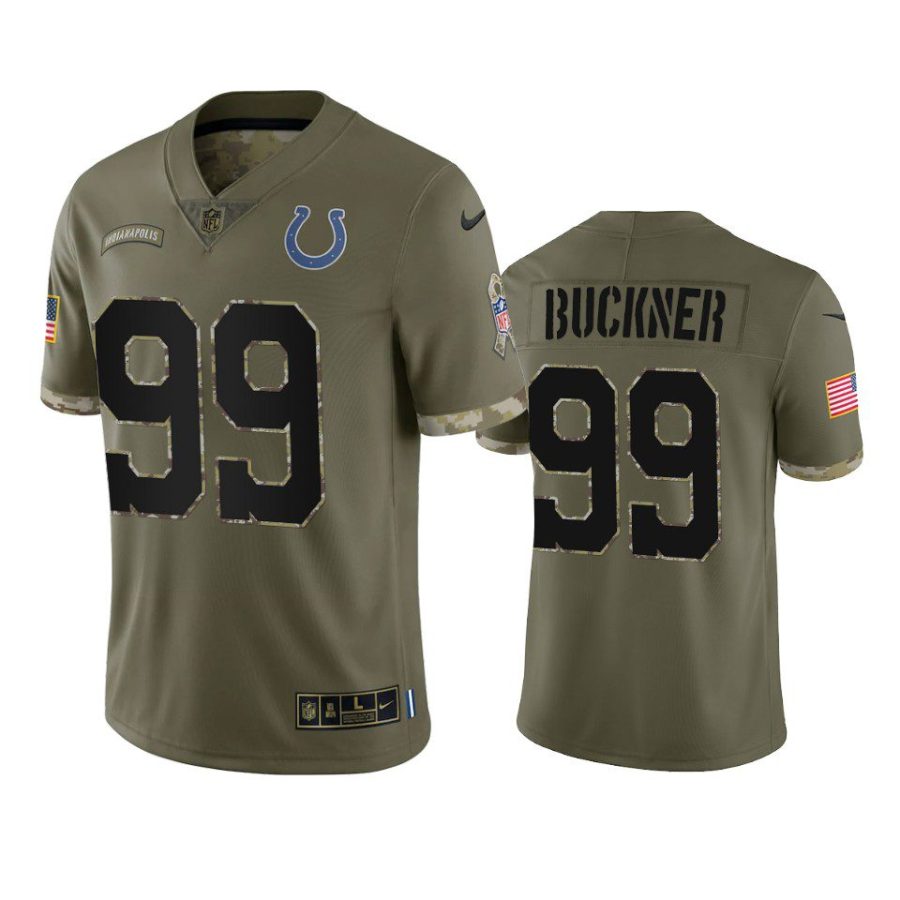 colts deforest buckner olive limited 2022 salute to service jersey