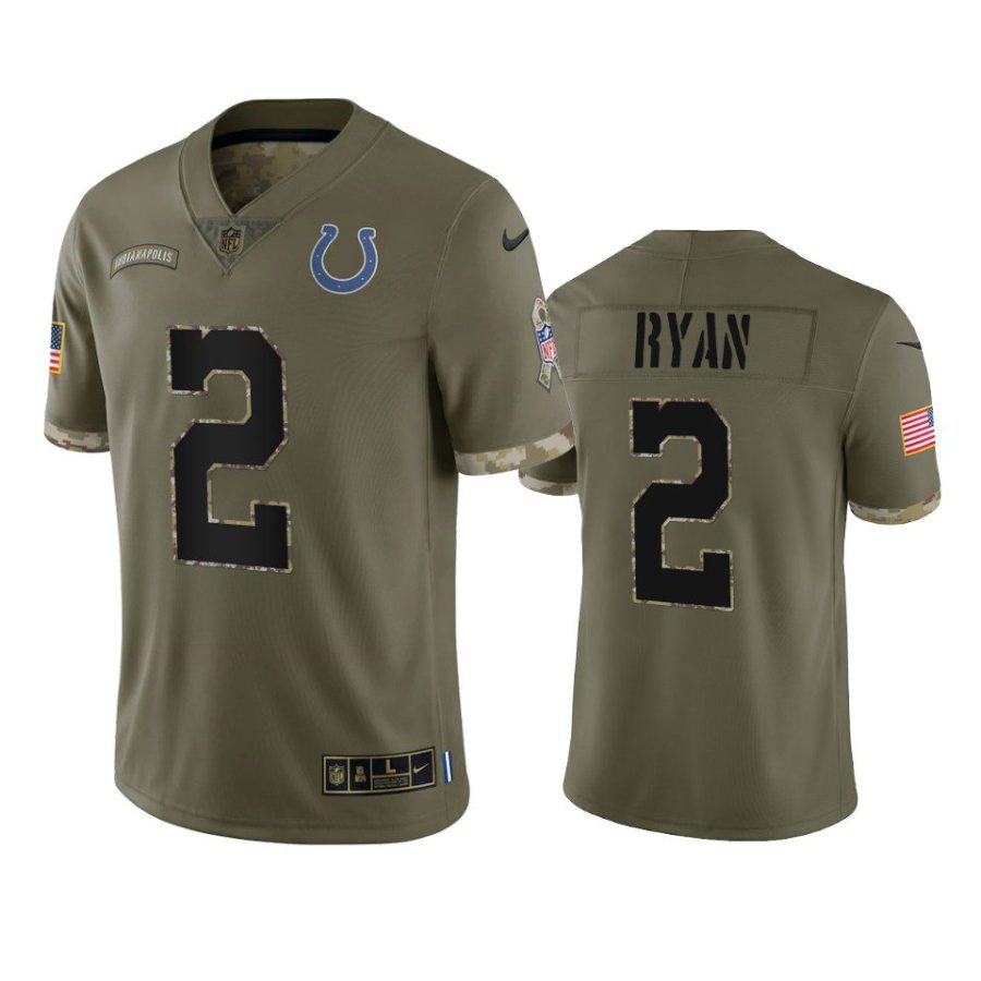 colts matt ryan olive limited 2022 salute to service jersey