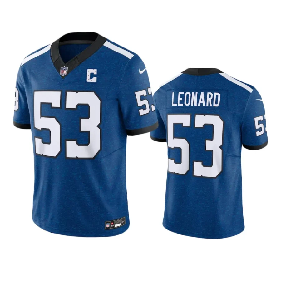 colts shaquille leonard royal indiana nights f.u.s.e. jersey