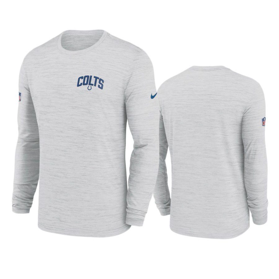 colts white velocity athletic stack long sleeve t shirt