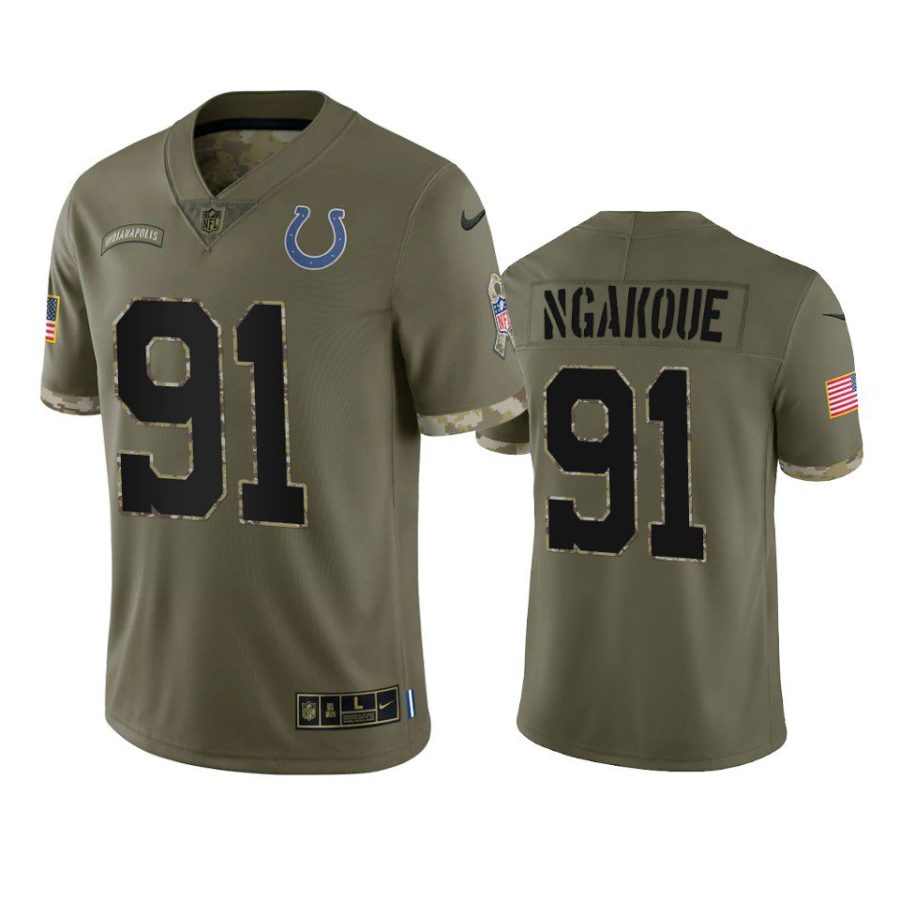 colts yannick ngakoue olive limited 2022 salute to service jersey