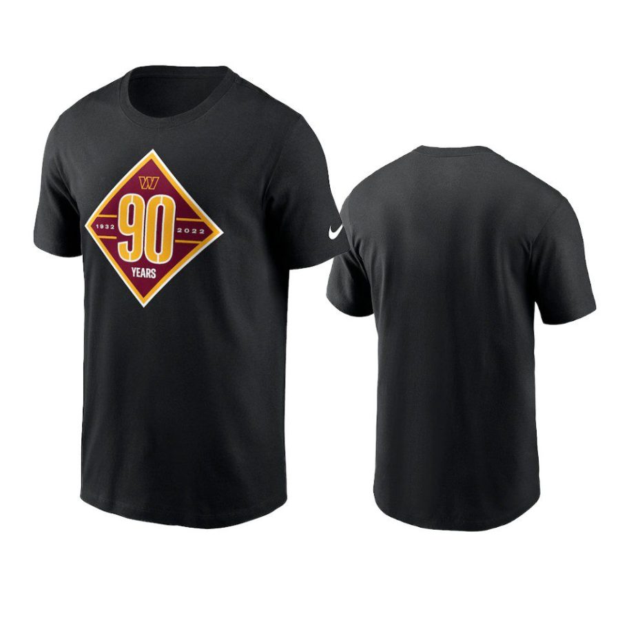 commanders black 90th anniversary t shirt