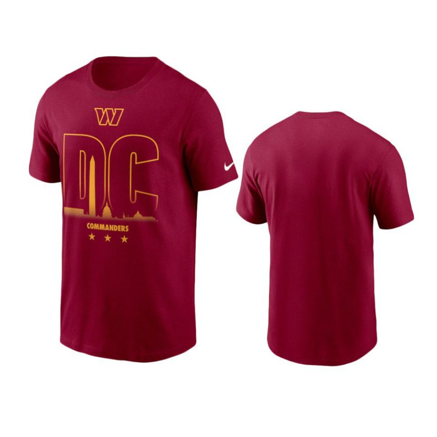 commanders burgundy local t shirt