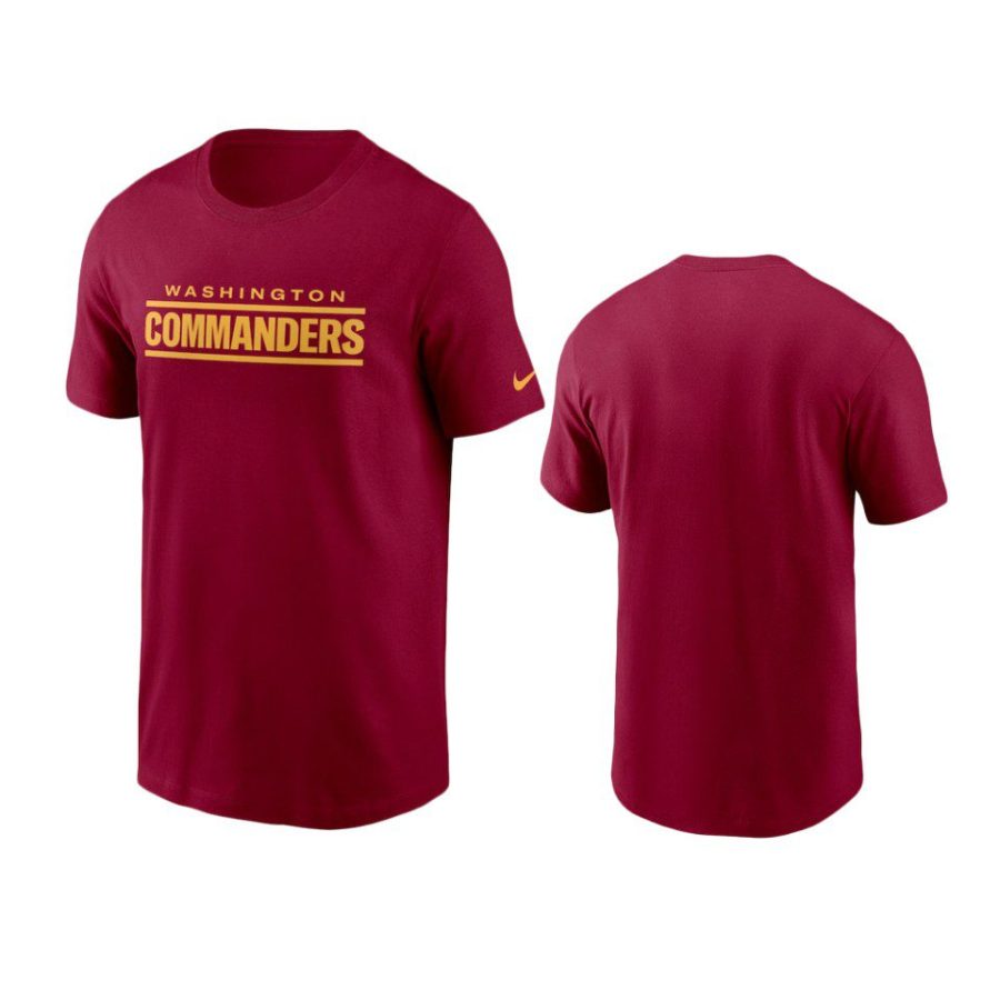 commanders burgundy wordmark t shirt