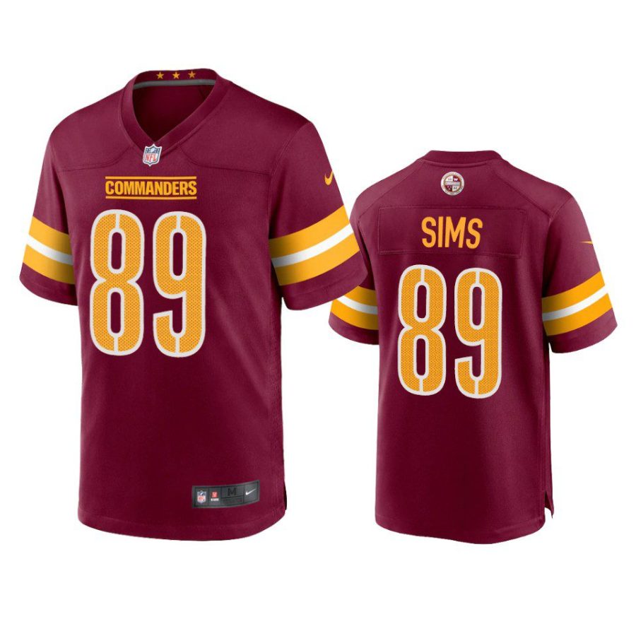 commanders cam sims game burgundy jersey