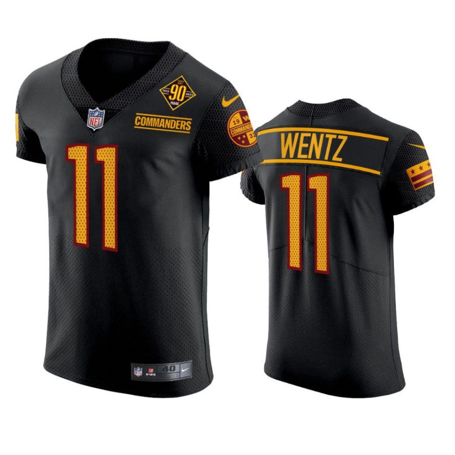 commanders carson wentz black 90th anniversary jersey