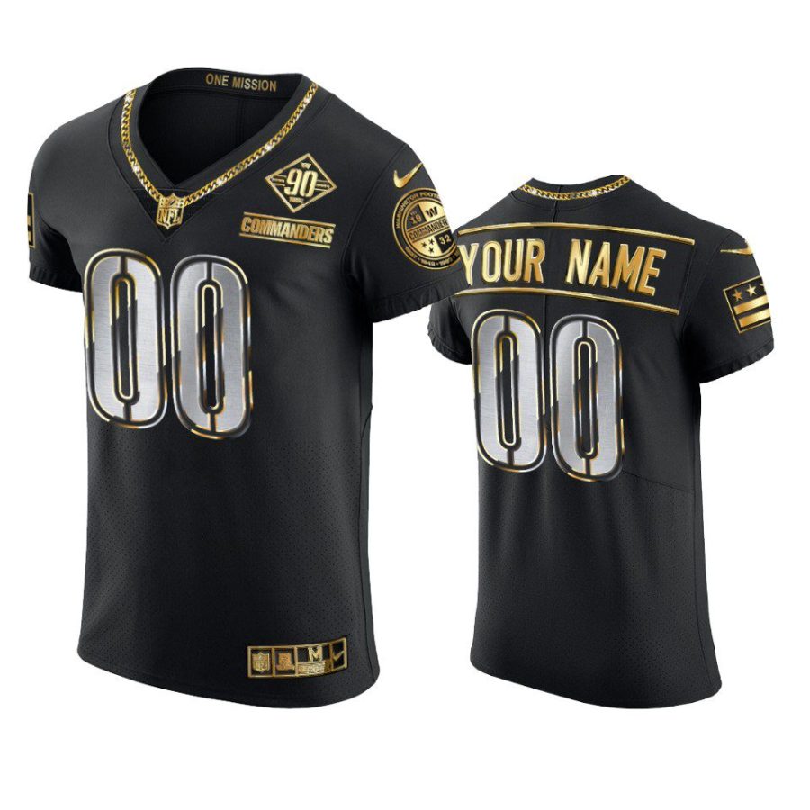 commanders custom black gold 90th anniversary jersey