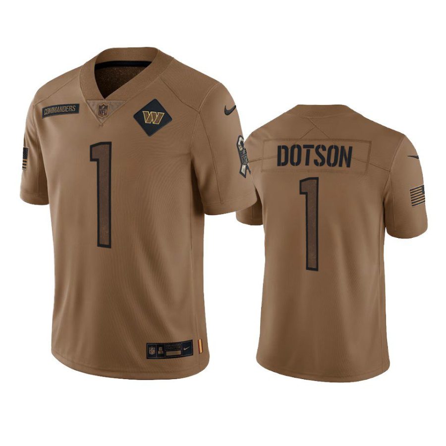 commanders jahan dotson brown limited 2023 salute to service jersey