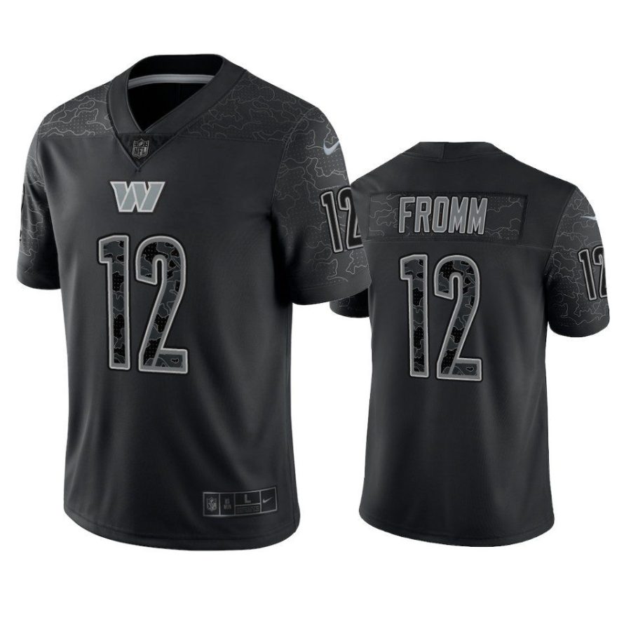 commanders jake fromm black reflective limited jersey