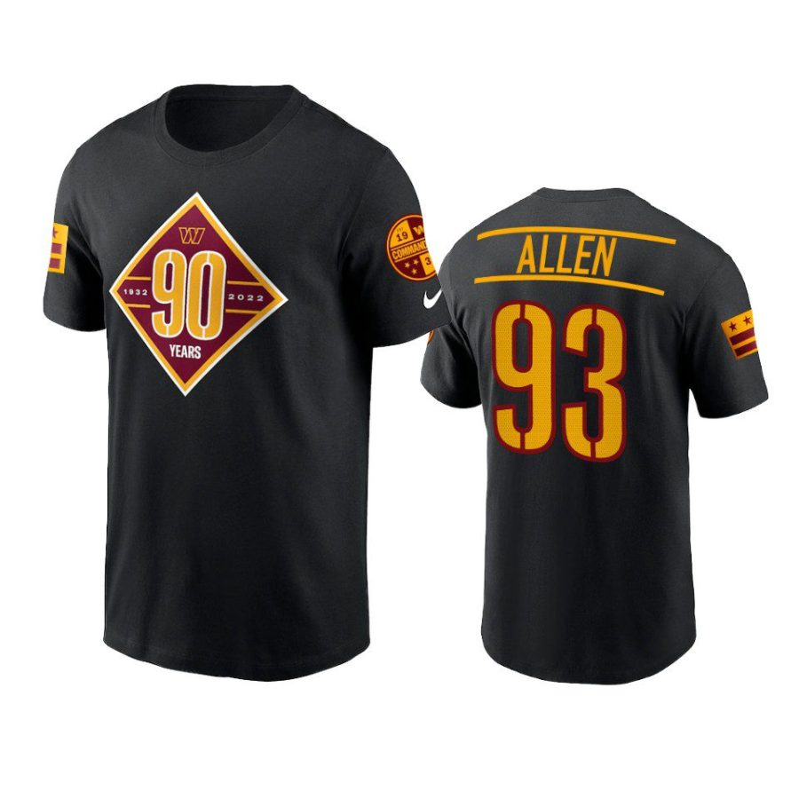 commanders jonathan allen black 90th anniversary t shirt