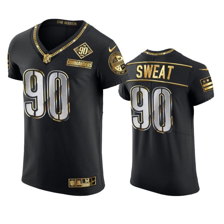 commanders montez sweat black gold 90th anniversary jersey