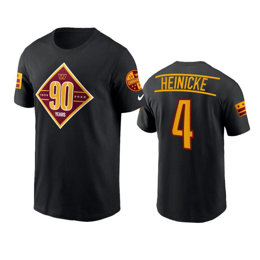 commanders taylor heinicke black 90th anniversary t shirt