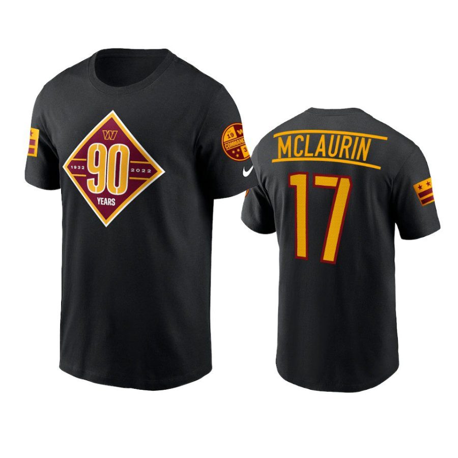 commanders terry mclaurin black 90th anniversary t shirt