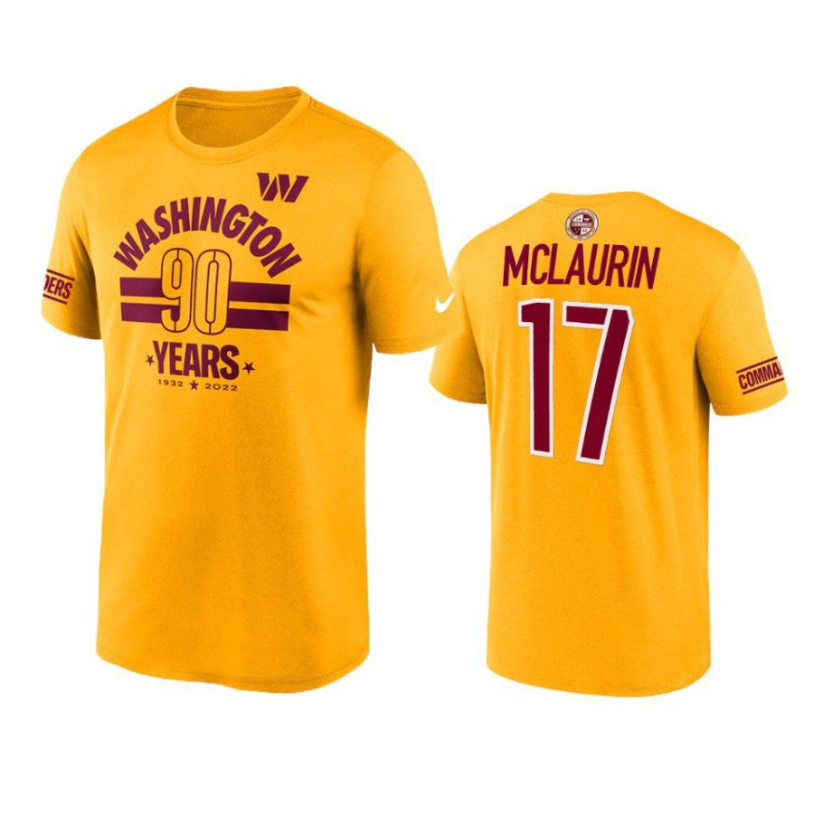 commanders terry mclaurin gold 90th anniversary t shirt