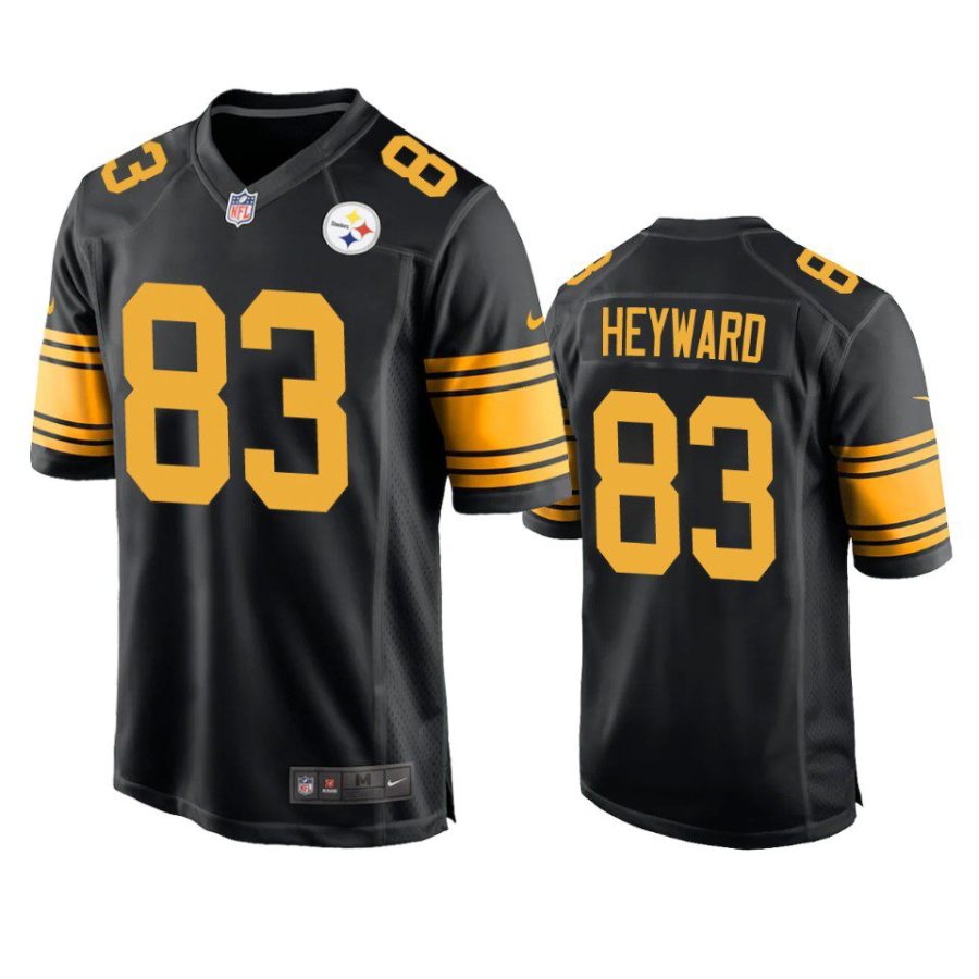 connor heyward steelers black alternate game jersey