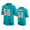 connor williams dolphins game aqua jersey