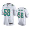 connor williams dolphins game white jersey