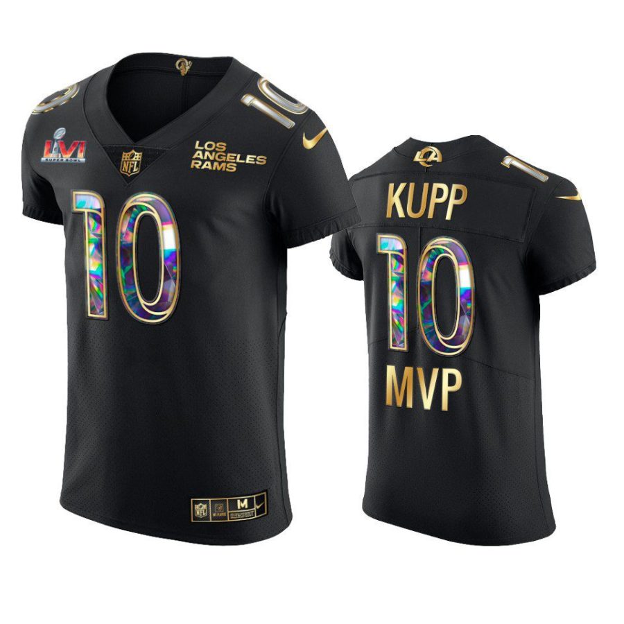 cooper kupp rams black super bowl lvi mvp golden edition jersey