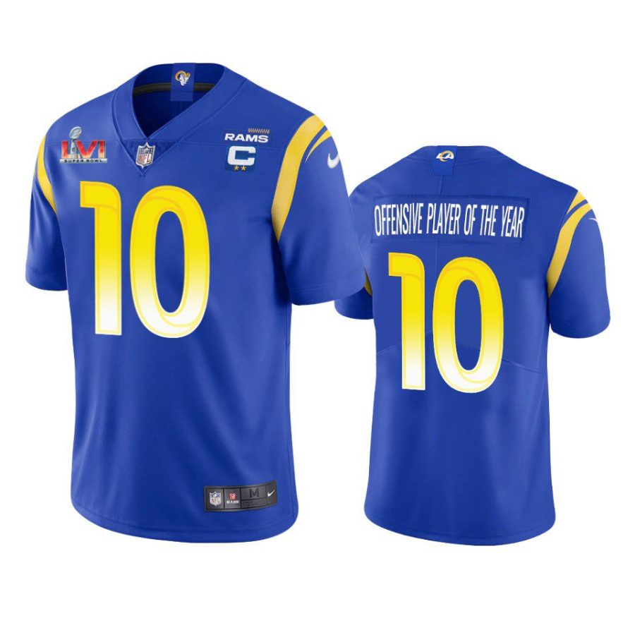 cooper kupp rams royal 2021 nfl offensive player of the year limited jersey