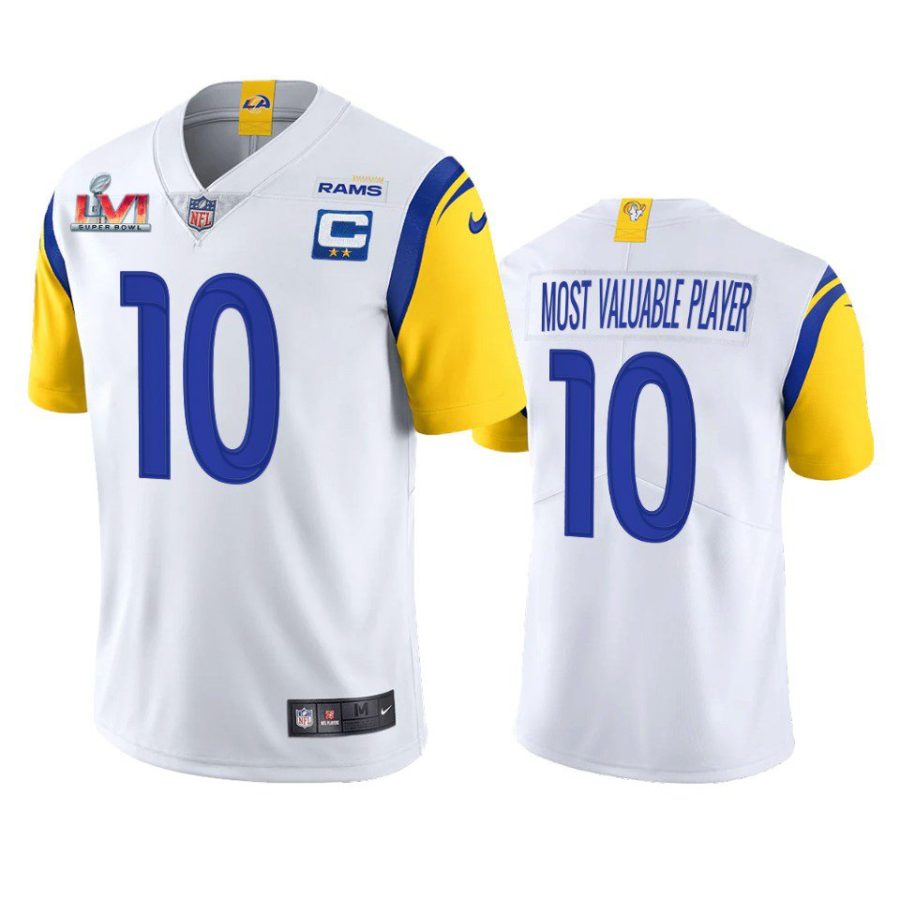 cooper kupp rams white super bowl lvi mvp limited jersey