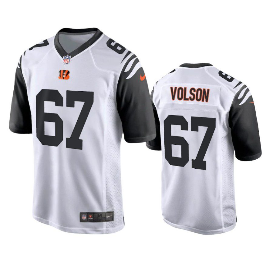 cordell volson bengals alternate game white jersey