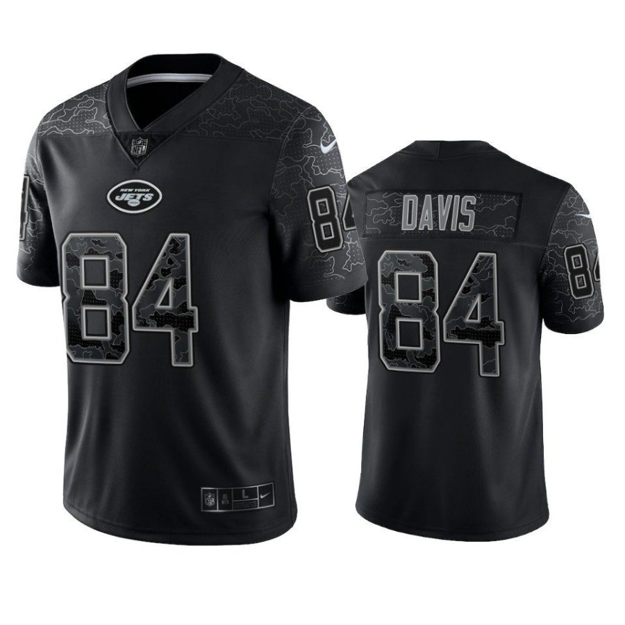 corey davis jets black reflective limited jersey