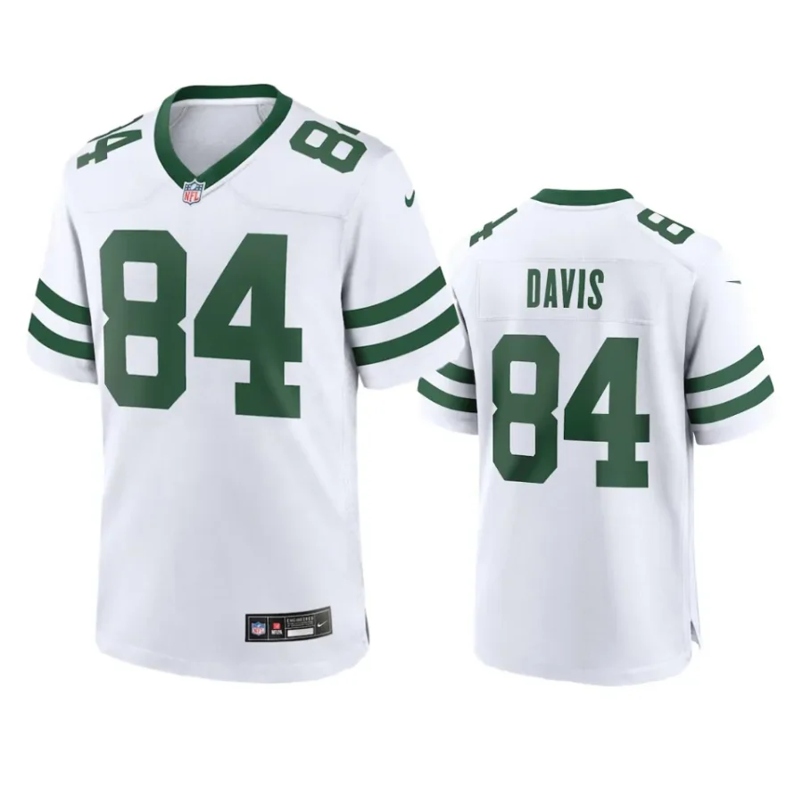 corey davis jets white legacy game jersey