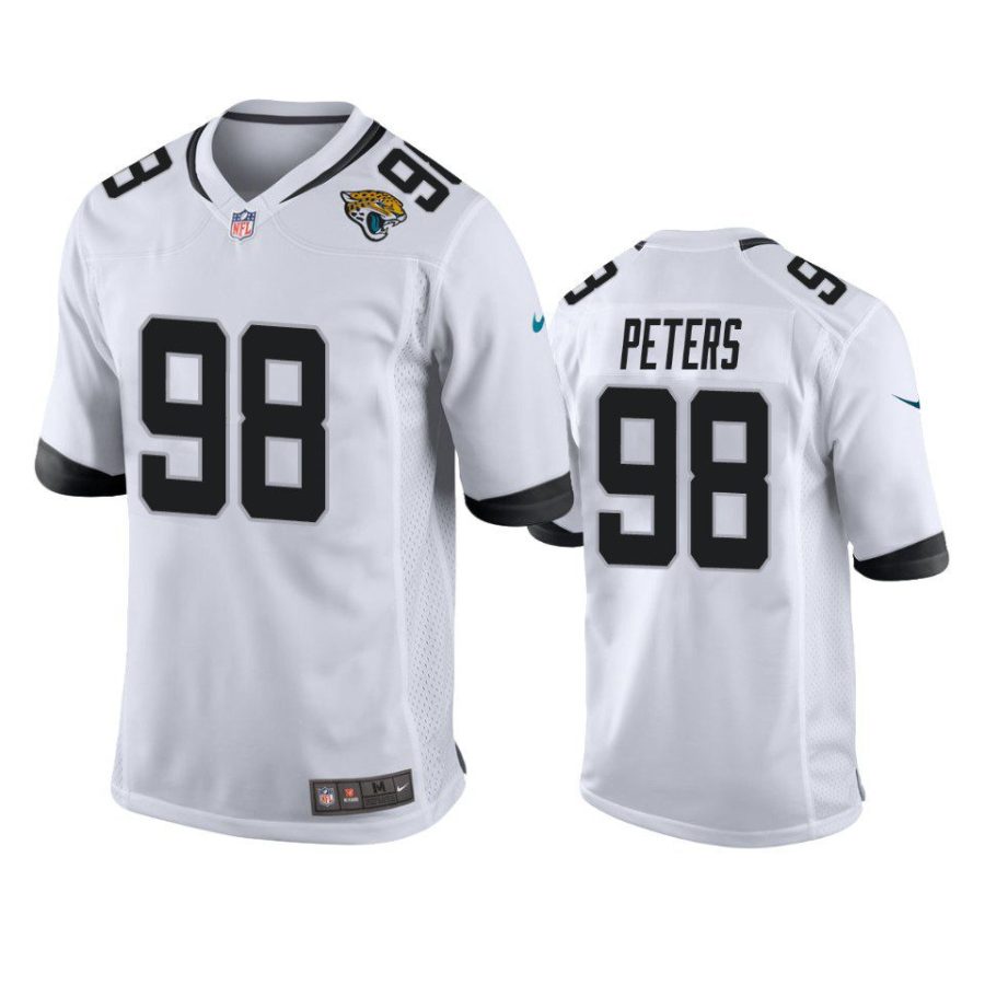 corey peters jaguars white game jersey