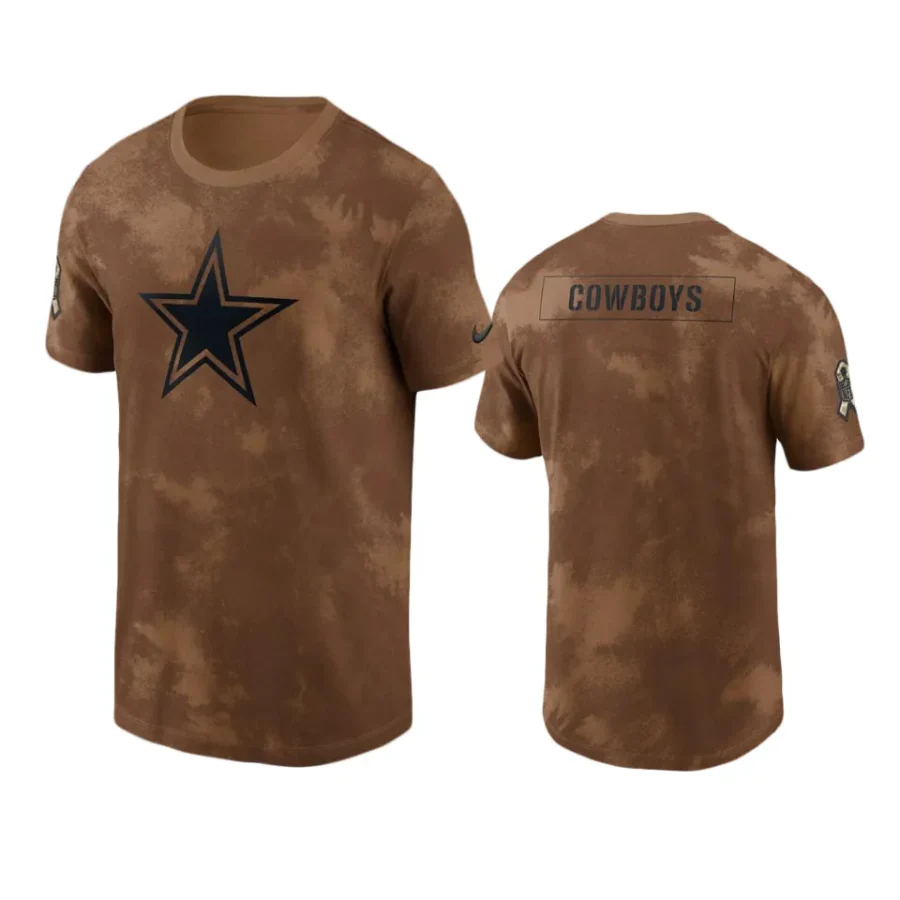 cowboys brown 2023 salute to service sideline t shirt