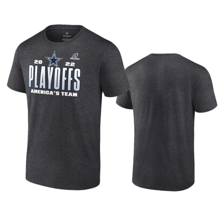 cowboys charcoal 2022 nfl playoffs t shirt