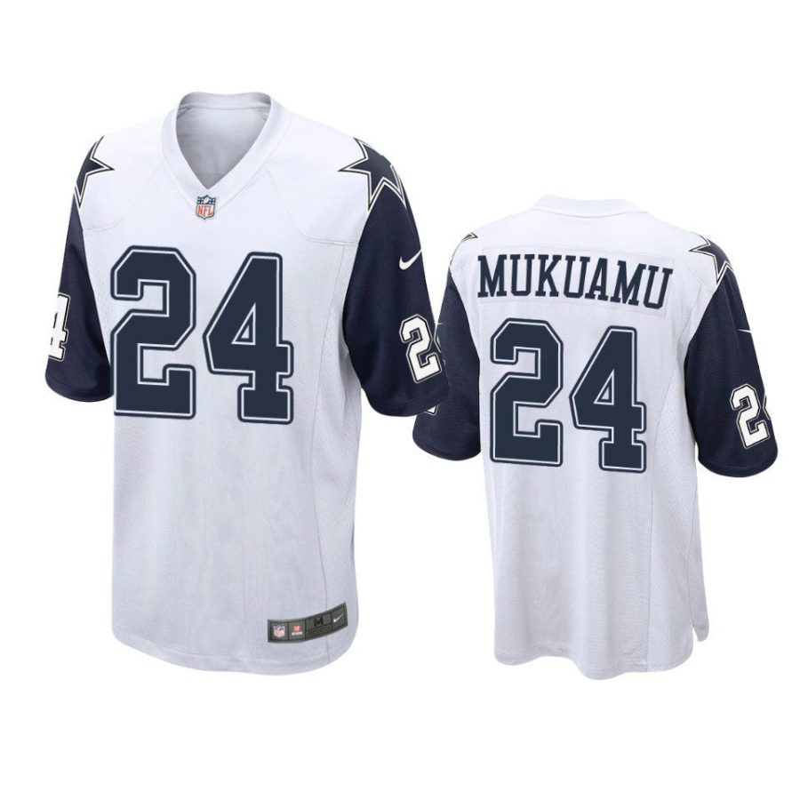 cowboys israel mukuamu alternate game white jersey