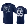 cowboys leighton vander esch navy 2023 nfc east division champions conquer t shirt