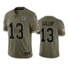 cowboys michael gallup olive limited 2022 salute to service jersey