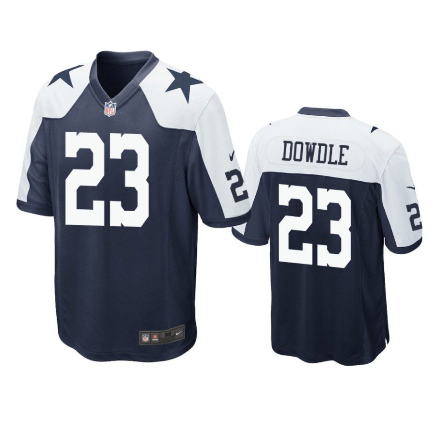 cowboys rico dowdle alternate game navy jersey