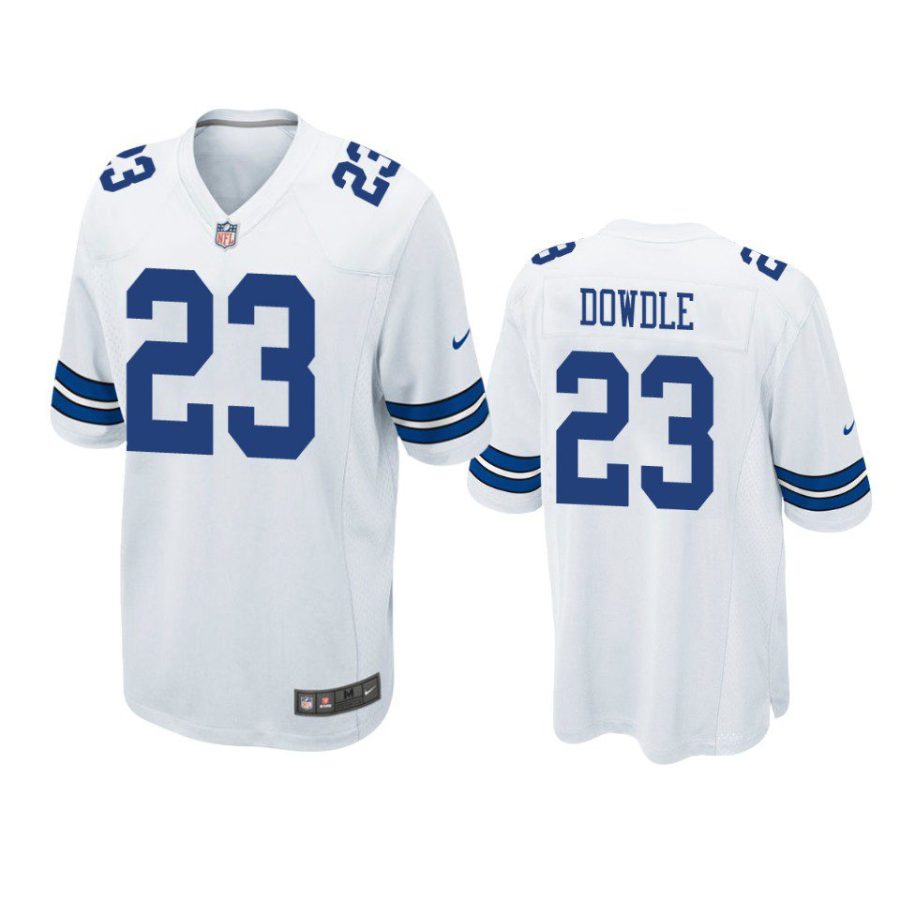 cowboys rico dowdle game white jersey