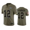 cowboys roger staubach olive limited 2022 salute to service jersey